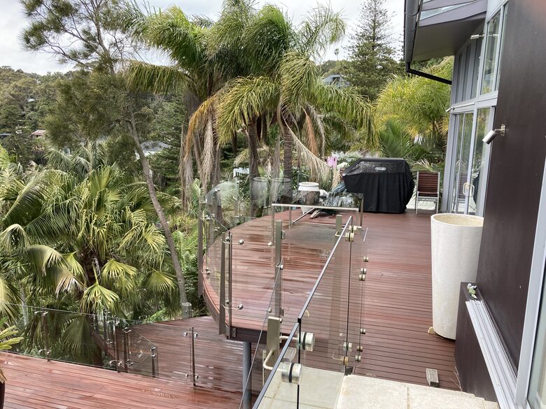 Spacious deck and dining area off dining & master bedroom