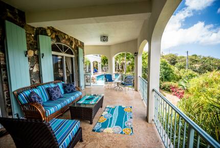 Home exchange in St John USVI, shared balcony with beautiful views