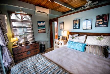 Home exchange in St John USVI, ground level suite with queen bed