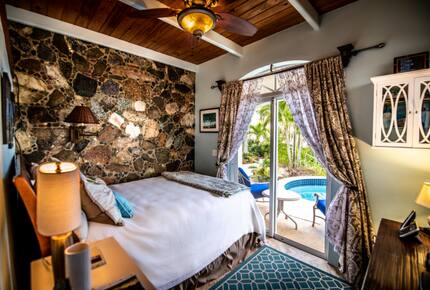 Home exchange in St John USVI, ground level suite with queen bed