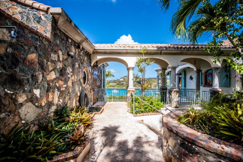 Home exchange in St John USVI, exterior entrance way