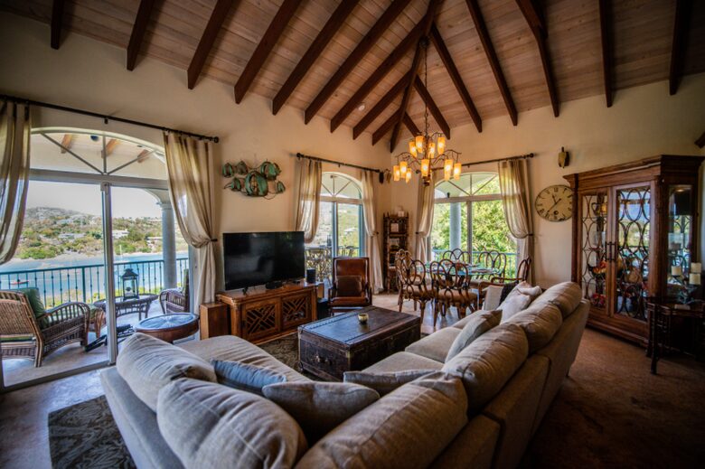 Home exchange in St John USVI with spacious main living area