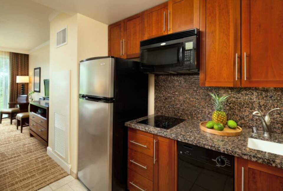 Home exchange in Kaua'i HI, kitchenette with granite counters