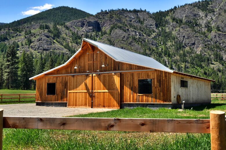 Home exchange in Winthrop WA with several buildings