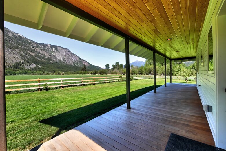 Home exchange in Winthrop WA with wraparound porch