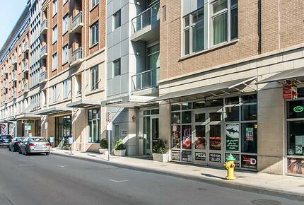 Home exchange at the Studio Homes at Ellis Square, street view