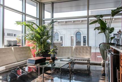 Home exchange, the Studio Homes at Ellis Square, lobby seating