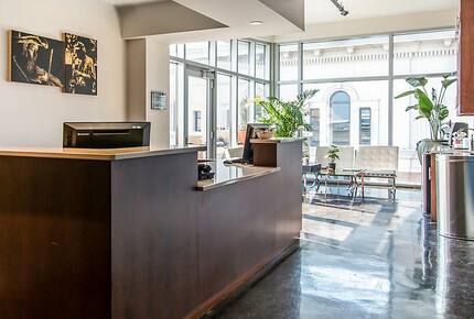 Home exchange, the Studio Homes at Ellis Square, lobby check-in