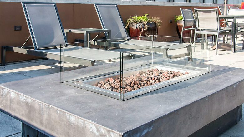 Home exchange, the Studio Homes at Ellis Square, rooftop deck firepit