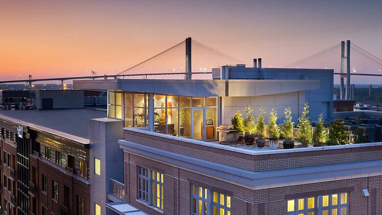 Home exchange at the Studio Homes at Ellis Square, rooftop views