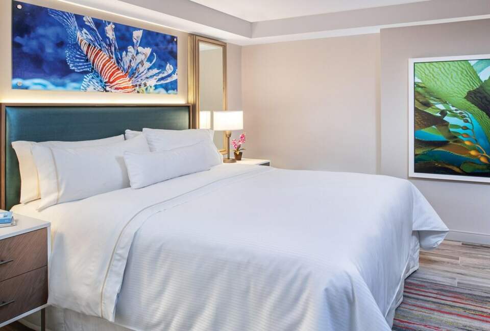 Home exchange in Cancun, lagoon view 2 bedroom villa guest bedroom