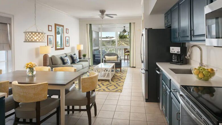 Home exchange in Key West FL, Hyatt Beach House main living area