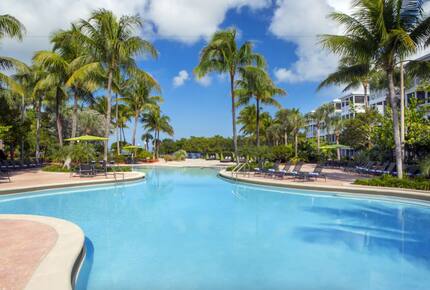 Home exchange in Key West FL, Hyatt Beach House resort pool and chairs
