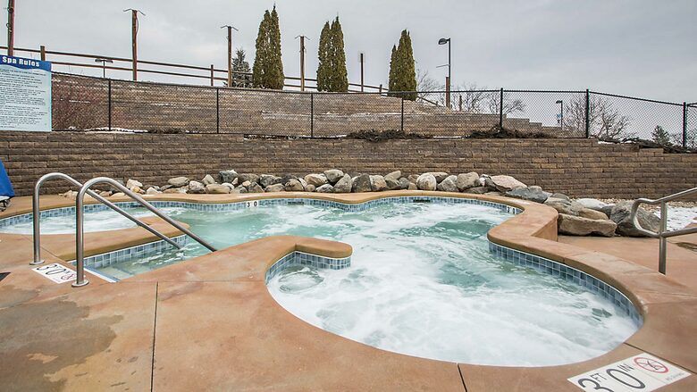 Home exchange at Christmas Mountain Village with outdoor hot tub