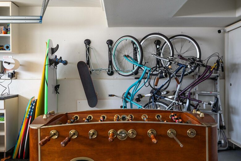 Home exchange in Oxnard CA, garage with foosball table