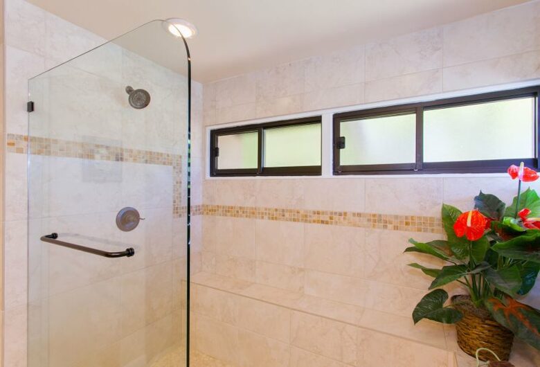 Large walk in shower