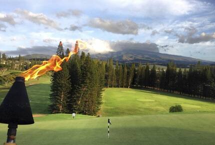 Tiki torch at Kapalua golf