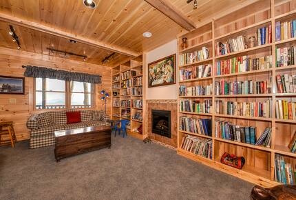 Library with Pull Out Sofa