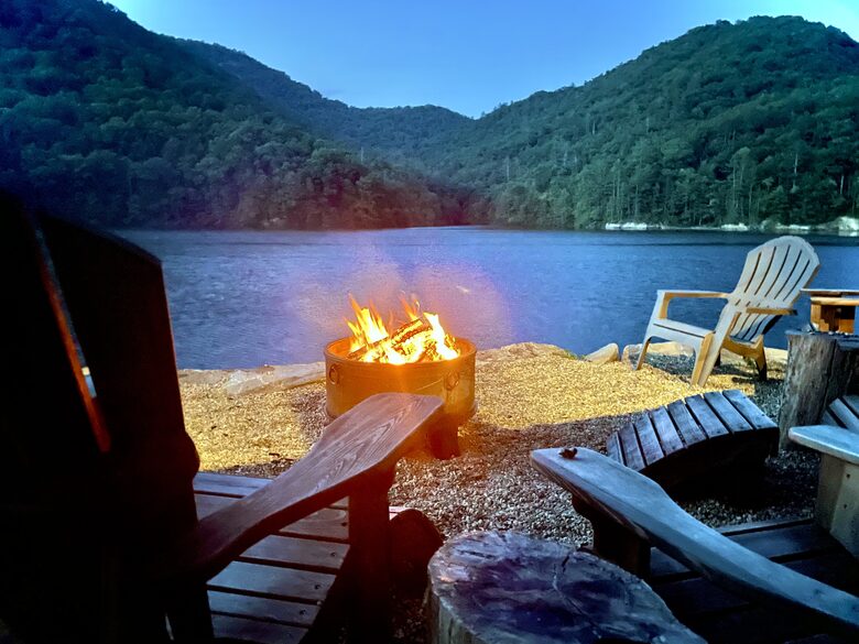 Private Outdoor Lakefron Sitting Area