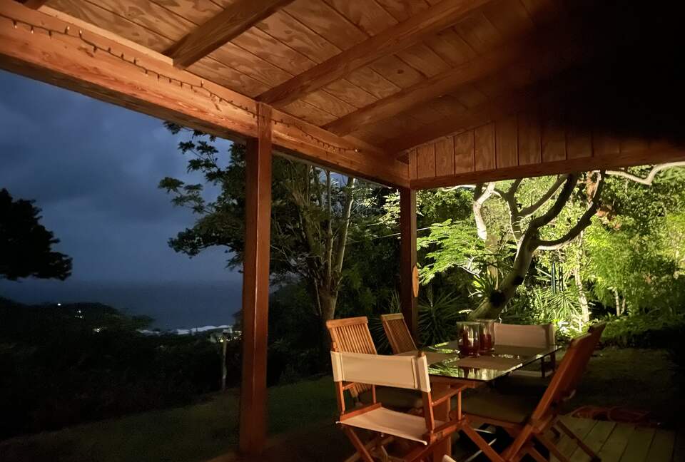 Home Exchange in St. John, USVI, outdoor dining with views