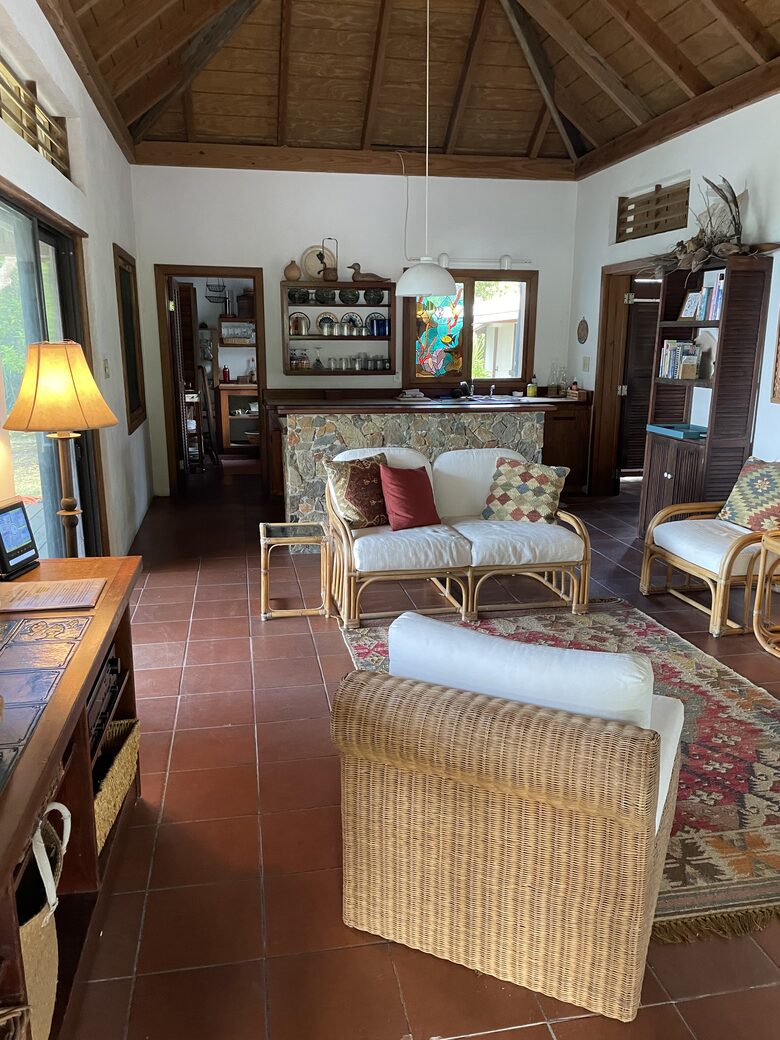 Home Exchange in St. John, USVI, living and kitchen