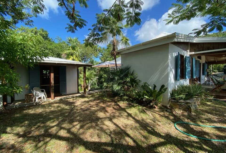Home Exchange in St. John, USVI, Guest cottage is on the left