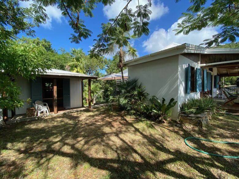 Home Exchange in St. John, USVI, Guest cottage is on the left