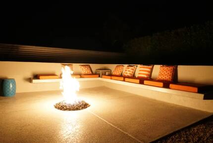 Home Exchange in Palm Springs, CA, modern fire pit