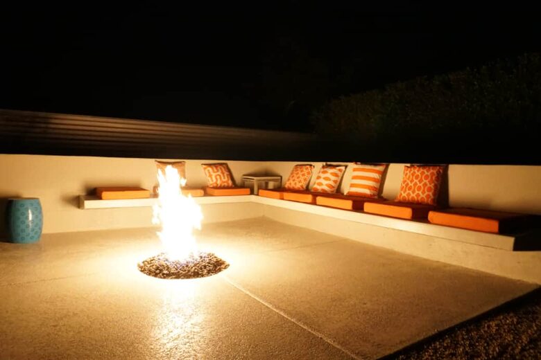 Home Exchange in Palm Springs, CA, modern fire pit
