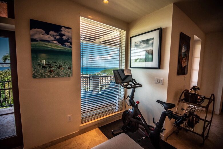 Home Exchange in St. John, USVI, peloton bike in home