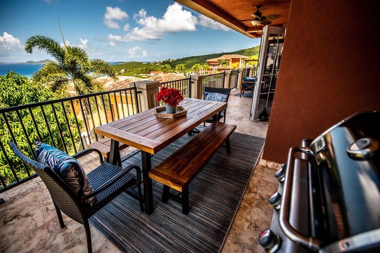 Home Exchange in St. John, USVI, outdoor grill and dining
