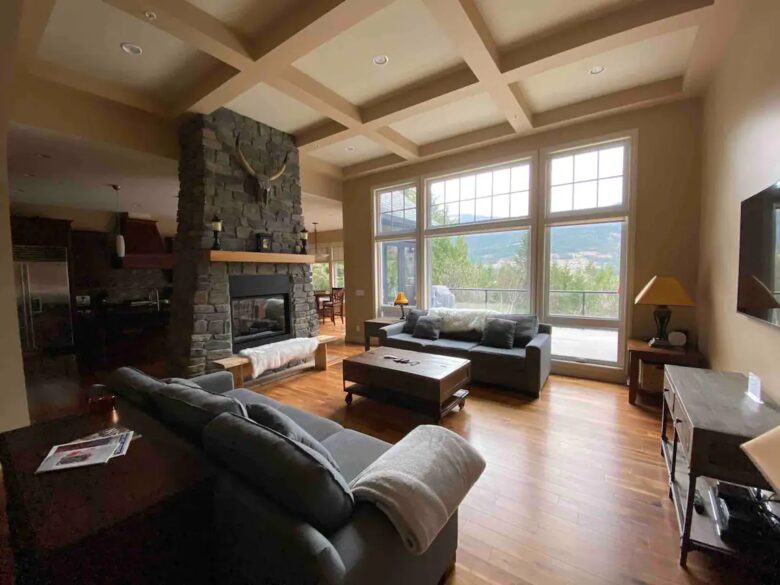 Home Exchange in British Columbia double face fire place