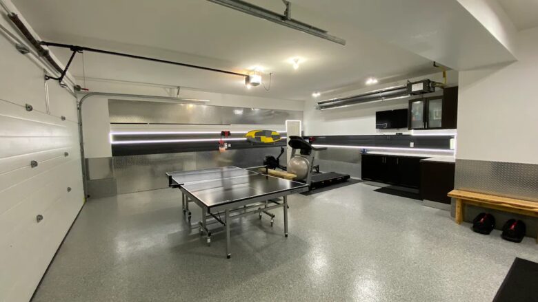 Home Exchange in British Columbia garage space workout room