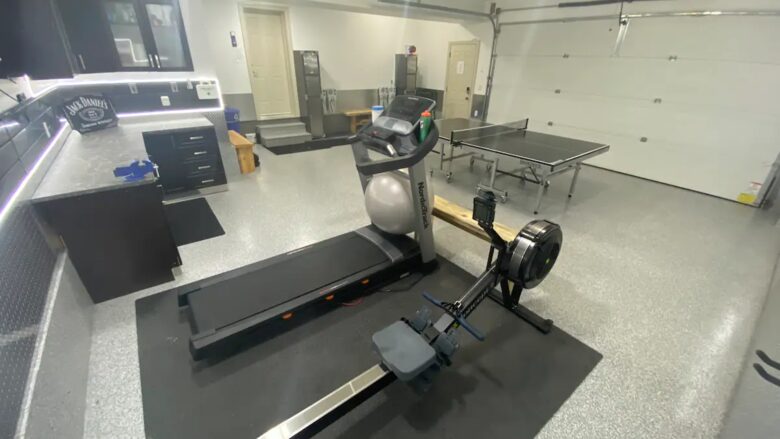 Home Exchange in British Columbia garage gym and ping pong