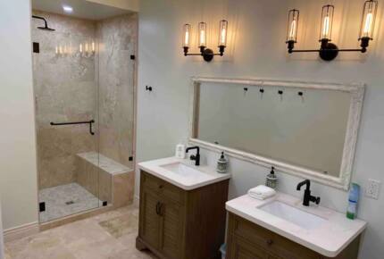 Home Exchange in British Columbia guest bathroom