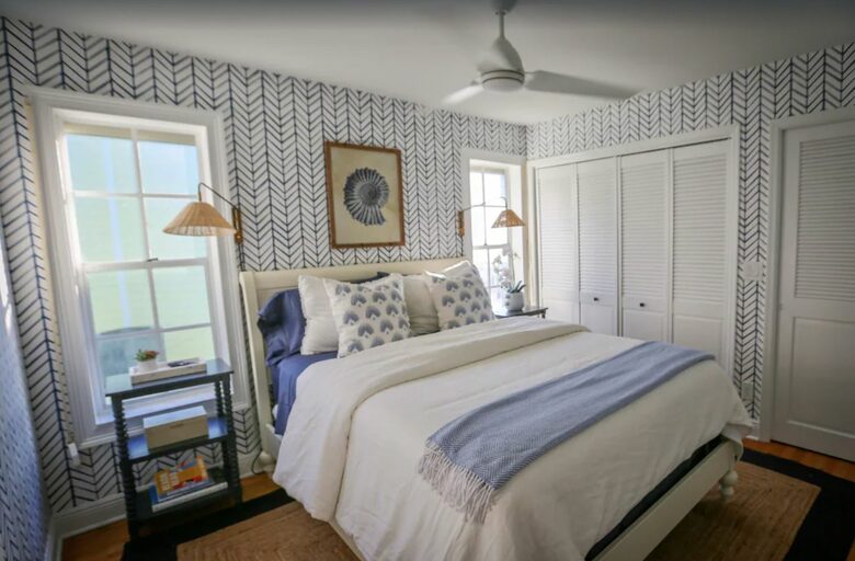 Home Exchange in Indian Shores, FL beach bedroom with closet space