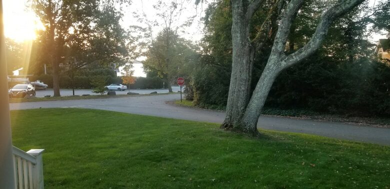 Home Exchange in Jamestown, RI, corner lot with manicured lawn