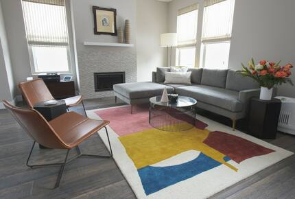 Home Exchange in Denver, CO, luxury townhome cozy family room