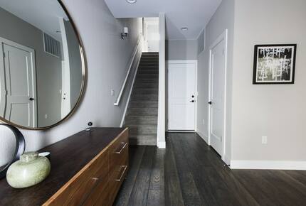 Home Exchange in Denver, CO, luxury four story townhome foyer