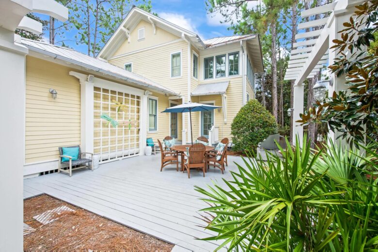 Home Exchange in Santa Rosa Beach, FL, outside patio and grill