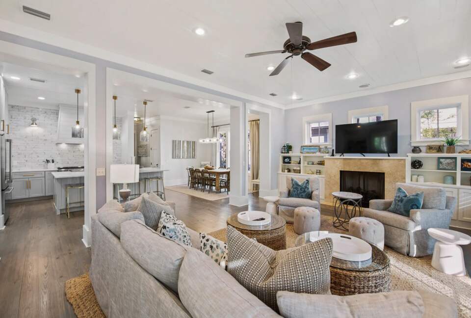 Home Exchange in Santa Rosa Beach, FL, open concept living room