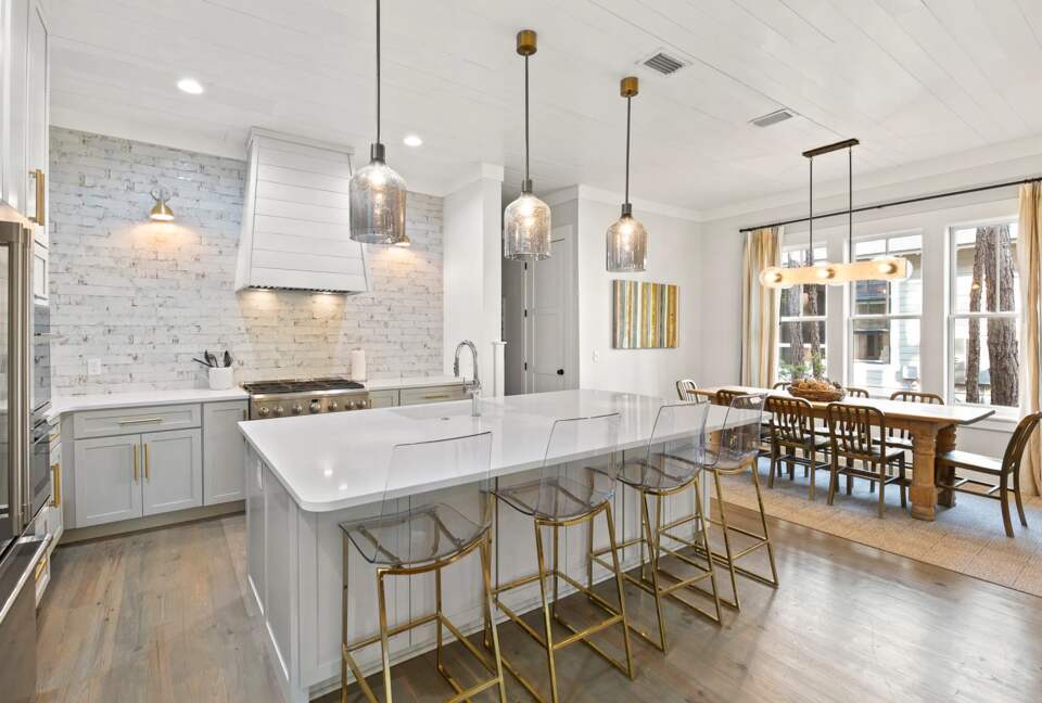 Home Exchange in Santa Rosa Beach, FL, bar seating plus dining room