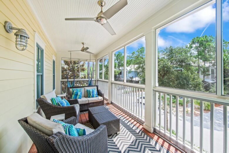 Home Exchange in Santa Rosa Beach, FL, second floor porch