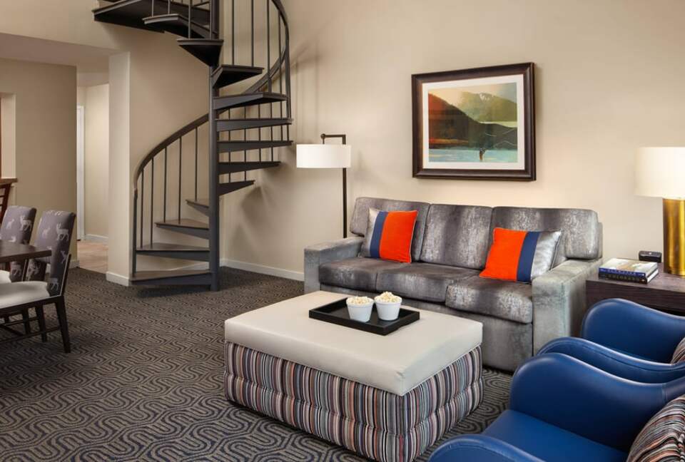 Living room open to kitchen