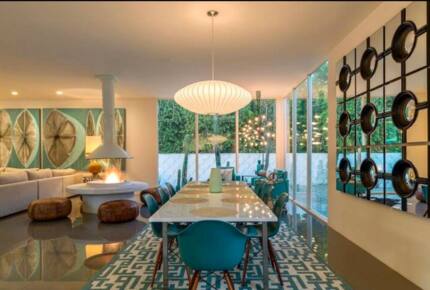 Home Exchange in Palm Springs, CA, open concept dining