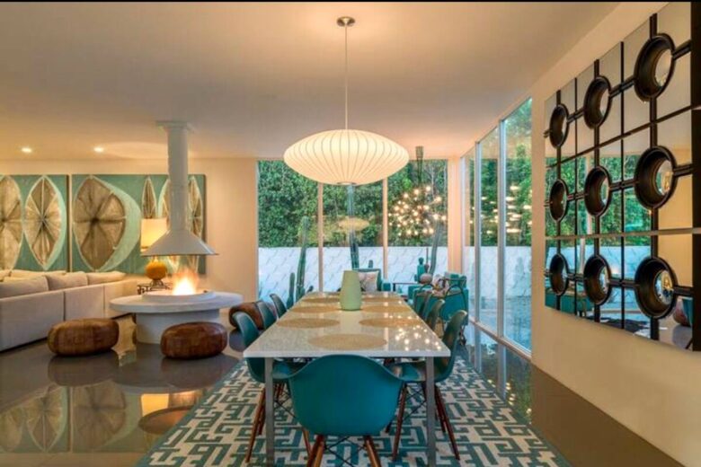 Home Exchange in Palm Springs, CA, open concept dining