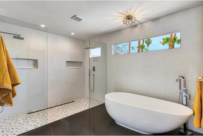 Home Exchange in Palm Springs, CA, resort style master bathroom