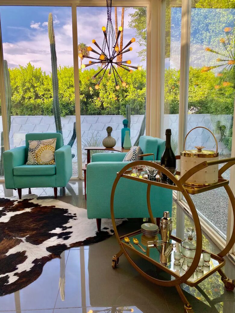 Home Exchange in Palm Springs, CA, beverage cart