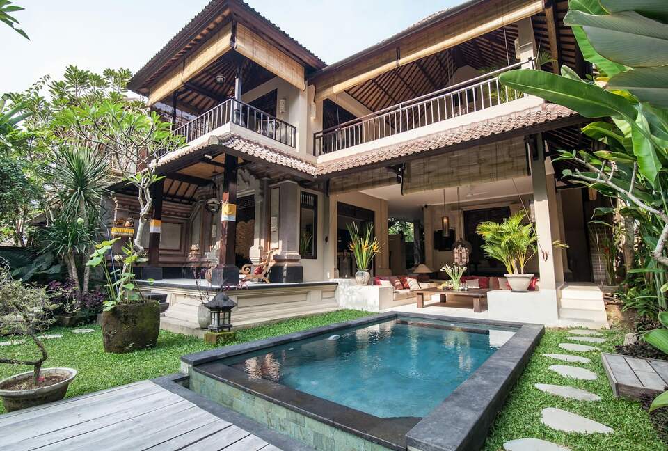 Home exchange in Ubud, Bali, 3 bedroom 3 bathroom sleeps 7