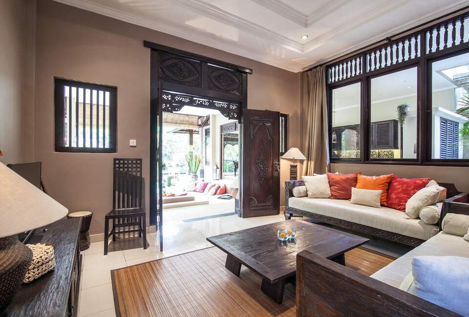 Home exchange in Ubud, Bali, family room that serves as fourth bedroom